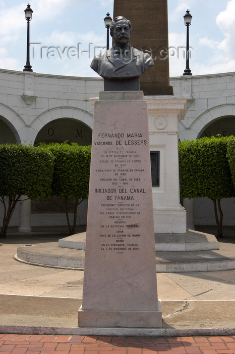 panama155: Panama City: Count Ferdinand de Lesseps - Casco Viejo - photo by H.Olarte - (c) Travel-Images.com - Stock Photography agency - Image Bank