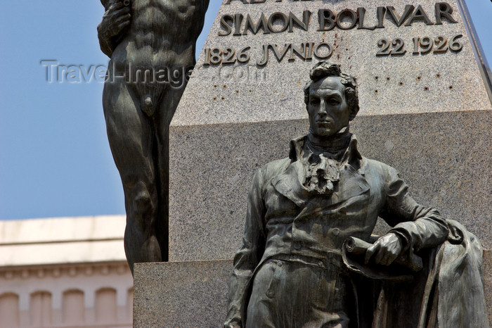 panama161: Panama City / Ciudad de Panamá: Simon Bolivar Monument, sculpted by Mariano Benlliure y Gil - Old Quarter - photo by H.Olarte - (c) Travel-Images.com - Stock Photography agency - Image Bank