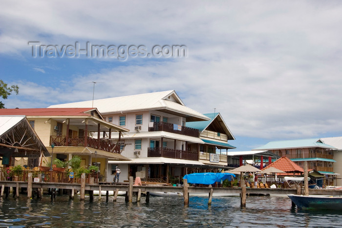 panama189: Panama - Bocas del Toro - Isla Colon - waterfront restaurants - photo by H.Olarte - (c) Travel-Images.com - Stock Photography agency - Image Bank