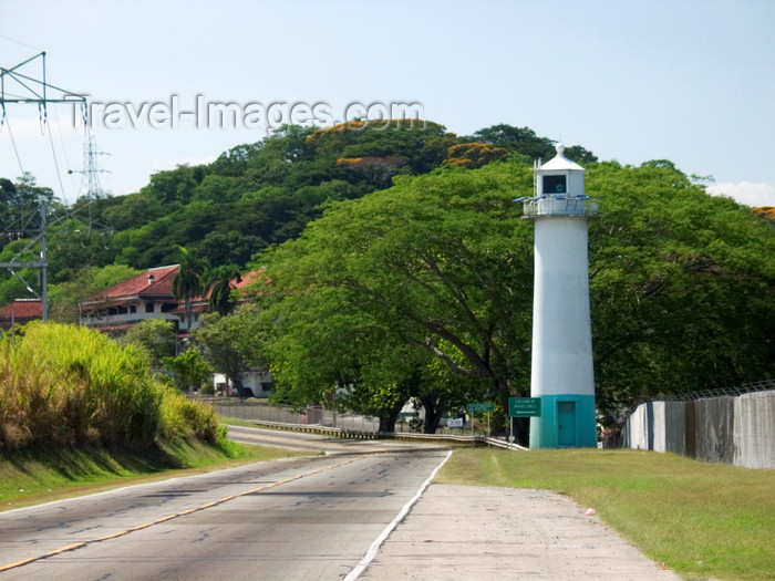 panama248: Panama Canal - Miraflores Lighthouse - photo by H.Olarte - (c) Travel-Images.com - Stock Photography agency - Image Bank