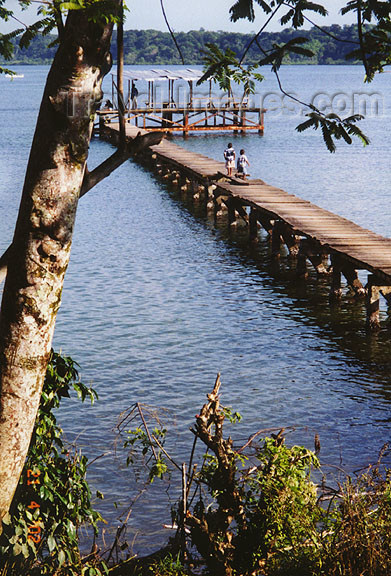 panama26: Panama - Bastimentos Island: boat from United Fruit Company picks up the day workers from this pier - photo by G.Frysinger - (c) Travel-Images.com - Stock Photography agency - Image Bank