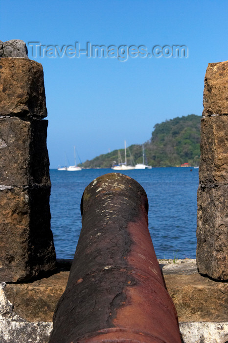 panama272: Fuerte de San Jeronimo - cannon aimed at the sea, Portobello, Colon, Panama, Central America, - photo by H.Olarte - (c) Travel-Images.com - Stock Photography agency - Image Bank