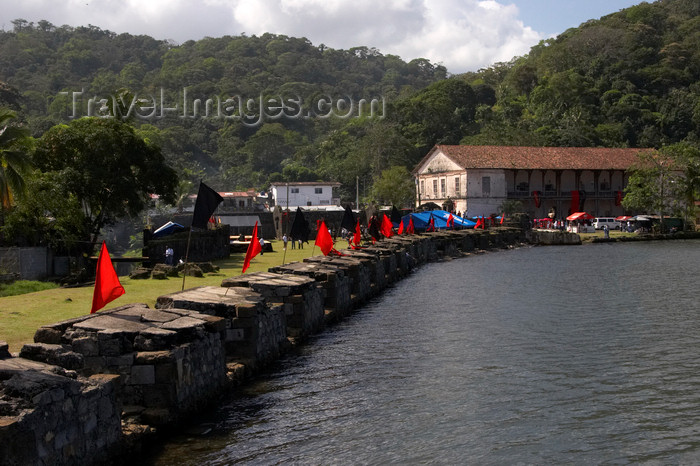 panama273: Portobello Customs House, Portobello, Colon, Panama, Central America, as seen from the San Geronimo Fort - photo by H.Olarte - (c) Travel-Images.com - Stock Photography agency - Image Bank