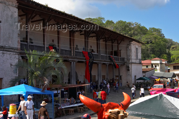 panama278: Portobello Customs House, Portobello, Colon, Panama, Central America, as seen from the San Geronimo Fort during the devils and congo festival - photo by H.Olarte - (c) Travel-Images.com - Stock Photography agency - Image Bank