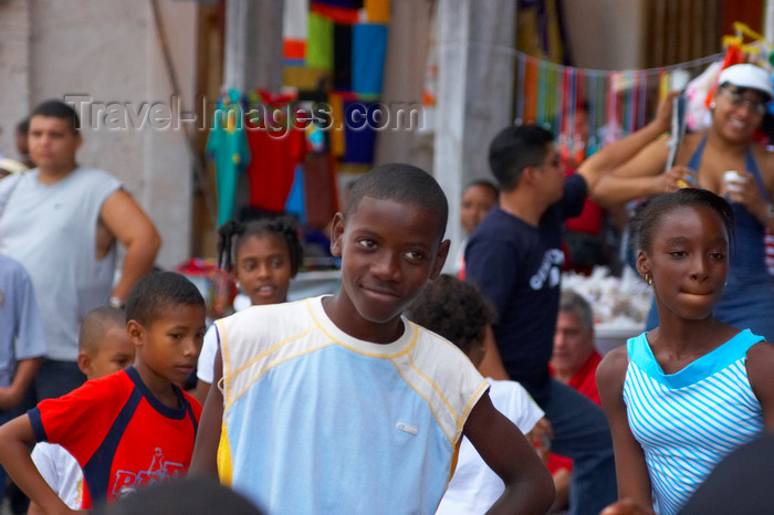 panama294: A group of kids from the congo culture in Colon, Panama, play and dance to traditional tunes, during the bi annual meeting of devils and congos, in Portobello, Colon, Panama, Central America - photo by H.Olarte - (c) Travel-Images.com - Stock Photography agency - Image Bank