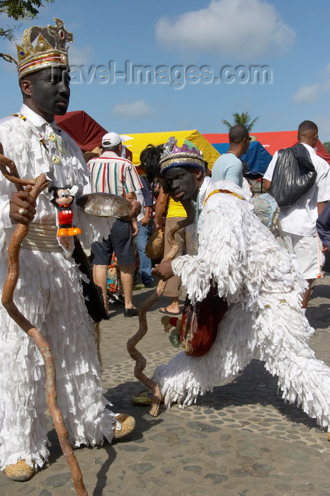 panama308: Congo culture men pose for the camera at the meeting of devils and congos, Portobello, Colon, Panama, Central America - photo by H.Olarte - (c) Travel-Images.com - Stock Photography agency - Image Bank