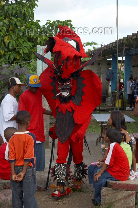 panama309: Congo culture man dressed as devil during the meeting of congos and devils at Portobello. The devil costume represents the Spanish oppressor during the colonial era. - photo by H.Olarte - (c) Travel-Images.com - Stock Photography agency - Image Bank