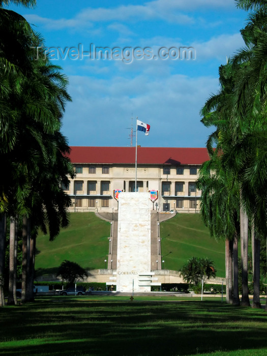 panama32: Panama Canal: Panama Canal Authority Administration Building and Goethals memorial - headquarters of the Panama Canal Authority (ACP) - photo by H.Olarte - (c) Travel-Images.com - Stock Photography agency - Image Bank