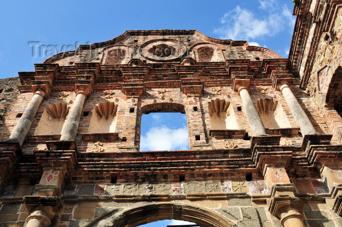 panama384: Panama City / Ciudad de Panamá: Casco Viejo - façade of the ruins of the Jesuit Convent - Ruinas del Antiguo Convento de la Compañía de Jesús - photo by M.Torres - (c) Travel-Images.com - Stock Photography agency - Image Bank