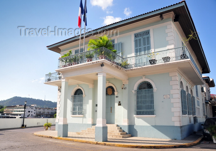 panama399: Panama City / Ciudad de Panamá: Casco Viejo - villa at Plaza de Francia - French embassy - photo by M.Torres - (c) Travel-Images.com - Stock Photography agency - Image Bank