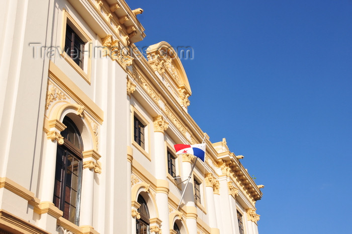 panama421: Panama City / Ciudad de Panamá: Casco Viejo - Government palace - Palacio de Gobierno - architect Genaro Ruggieri - Palacio Nacional - ministerios de Gobierno y Justicia - San Felipe - photo by M.Torres - (c) Travel-Images.com - Stock Photography agency - Image Bank