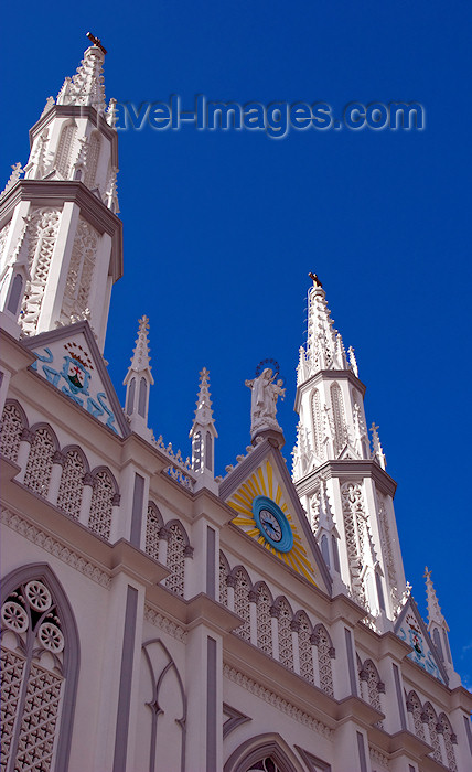 panama466: Panama City / Ciudad de Panama: Iglesia del Carmen, Order of Carmelites - façade detail  - photo by H.Olarte - (c) Travel-Images.com - Stock Photography agency - Image Bank