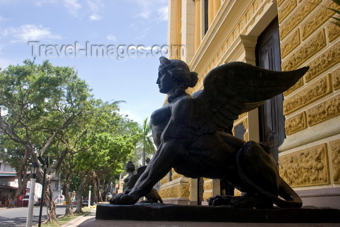 panama473: Panama City / Ciudad de Panama: bronze chimera at the entrance to the Instituto Nacional de Panamá  - photo by H.Olarte - (c) Travel-Images.com - Stock Photography agency - Image Bank