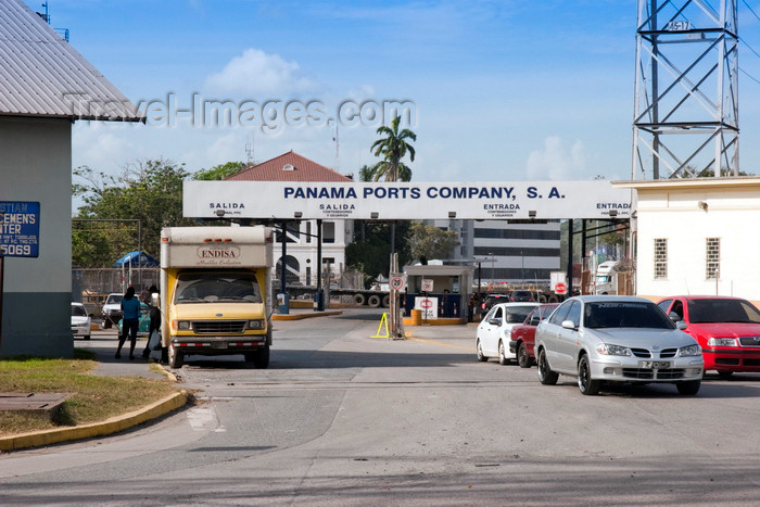 panama485: Panama City / Ciudad de Panama: Panama Ports Company main gate - Balboa  - photo by H.Olarte - (c) Travel-Images.com - Stock Photography agency - Image Bank