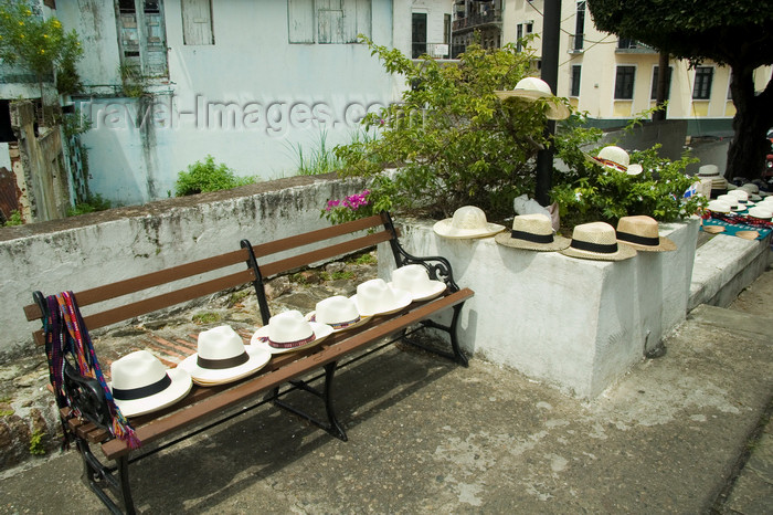 panama59: Panama - Panama City: display of Panama Hats - photo by D.Smith - (c) Travel-Images.com - Stock Photography agency - Image Bank