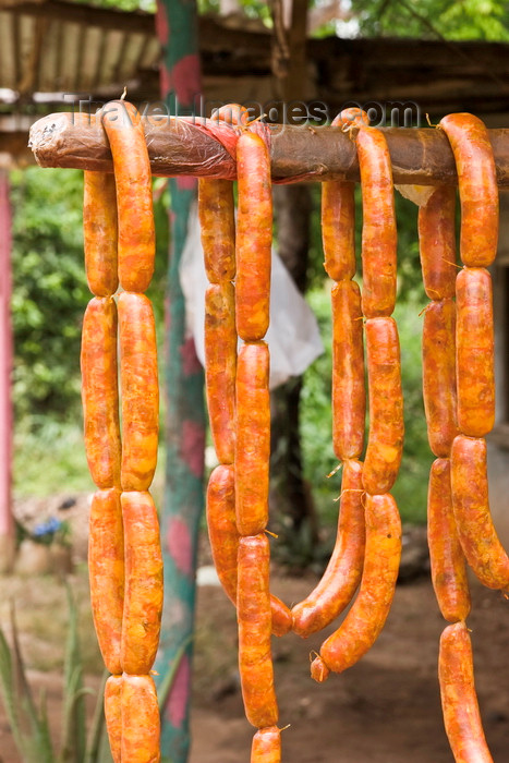 panama627: Azuero, Los Santos province, Panama: pork sausages for sale at the side of the road that goes from Chitré to Divisa - photo by H.Olarte - (c) Travel-Images.com - Stock Photography agency - Image Bank