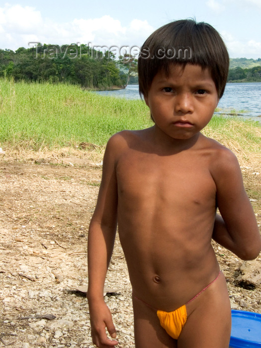 panama75: Panama - Chagres National Park: Embera Wounaan boy - Panama province - photo by H.Olarte - (c) Travel-Images.com - Stock Photography agency - Image Bank