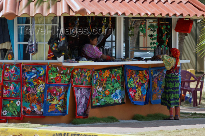 panama99: Panama City: Molas are a reverse applique technique used by the Kuna women to make their colorful garments - they are a popular souvenir among tourists. - photo by H.Olarte - (c) Travel-Images.com - Stock Photography agency - Image Bank