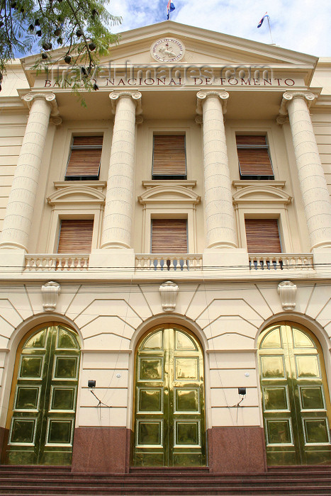 paraguay44: Asunción, Paraguay: Bank façade - Banco Nacional de Fomento, at Independencia Nacional / Cerro Corá streets - photo by A.Chang - (c) Travel-Images.com - Stock Photography agency - Image Bank