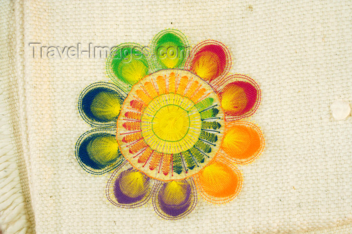 paraguay49: Asunción, Paraguay: Ñandutí traditional Paraguayan embroidered needle lace - decoration detail | artesania, bordados de Ñandutí - detalle - photo by A.Chang - (c) Travel-Images.com - Stock Photography agency - Image Bank