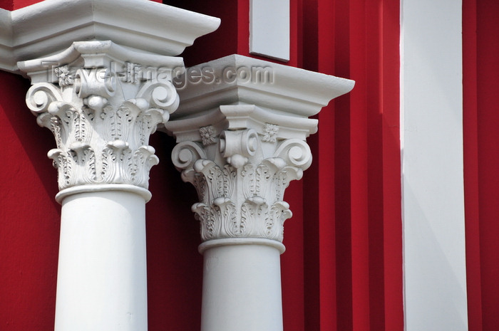 peru101: Lima, Peru: Corinthian order columns - façade of the Santuario de Santa Rosa de Lima - photo by M.Torres - (c) Travel-Images.com - Stock Photography agency - Image Bank