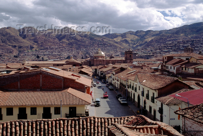 peru130: Cuzco, Peru: the beautiful tile roofs of the Andean city of Cuzco - photo by C.Lovell - (c) Travel-Images.com - Stock Photography agency - Image Bank