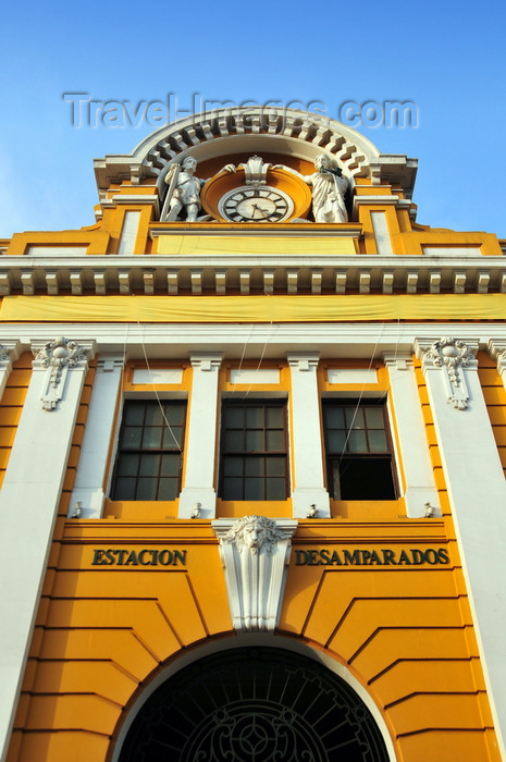 peru69: Lima, Peru: façade of the old train station - Estación Desamparados - architect Rafael Marquina - jirón Ancash - photo by M.Torres - (c) Travel-Images.com - Stock Photography agency - Image Bank