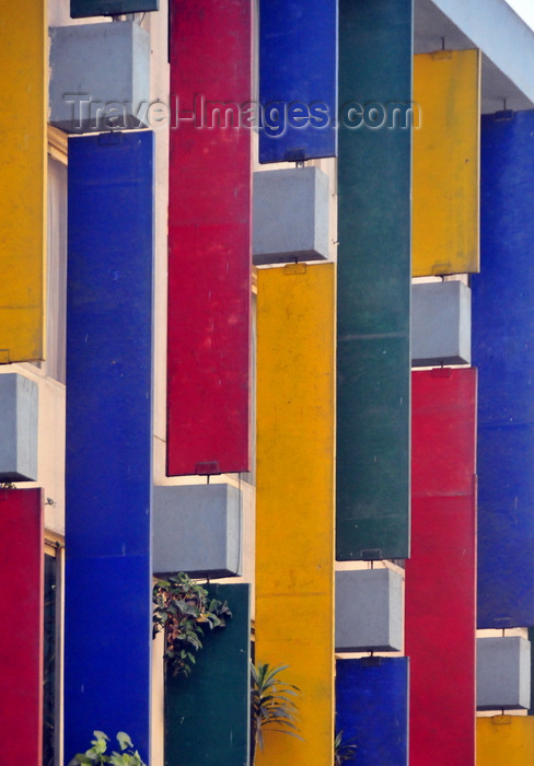 peru99: Lima, Peru: 1970s architecture - Tetris façade on Rufino Torrico st - photo by M.Torres - (c) Travel-Images.com - Stock Photography agency - Image Bank