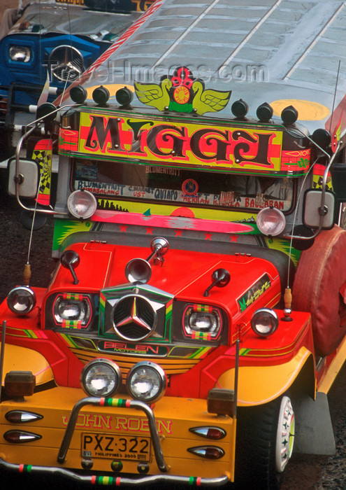 phil43: Manila city, Philippines - Jeepney bus with Mercedes logo -  photo by B.Henry - (c) Travel-Images.com - Stock Photography agency - Image Bank