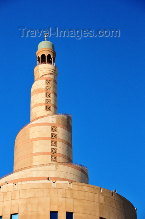 qatar82: Doha, Qatar: Qatar Islamic Cultural Center, FANAR - architecture inspired on the Great Mosque of al-Mutawwakil, in Samarra, Iraq - photo by M.Torres - (c) Travel-Images.com - Stock Photography agency - Image Bank