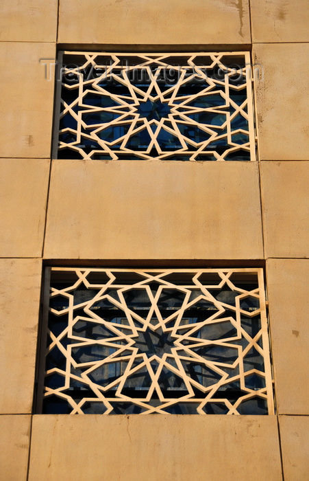 qatar83: Doha, Qatar: windows with Islamic brise-soleil patterns - Qatar Islamic Cultural Center, FANAR - photo by M.Torres - (c) Travel-Images.com - Stock Photography agency - Image Bank