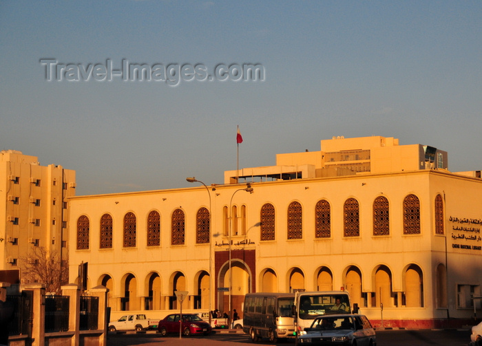 qatar96: Doha, Qatar: Qatar National Library (Dar Al Kutub), Jabr Bin Mohd St. and Ras Abu Abboud St. - photo by M.Torres - (c) Travel-Images.com - Stock Photography agency - Image Bank