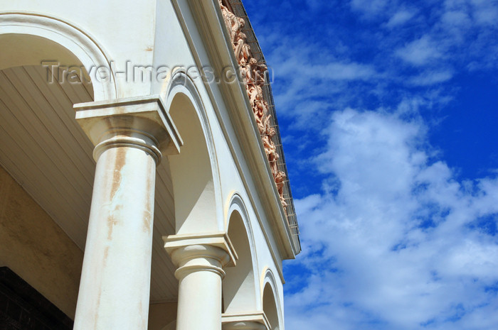 reunion201: Saint-Denis, Réunion: Holy Saviour cathedral - porch and pediment - photo by M.Torres - (c) Travel-Images.com - Stock Photography agency - Image Bank