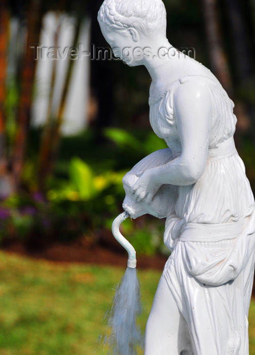 reunion224: Saint-Denis, Réunion: figure in a fountain in front of the Conseil Général de La Réunion building - photo by M.Torres - (c) Travel-Images.com - Stock Photography agency - Image Bank