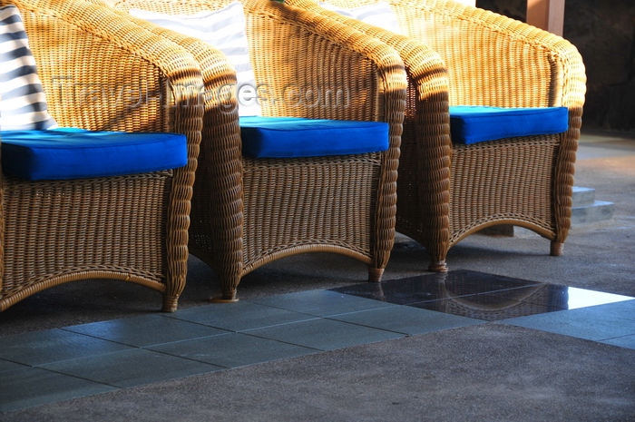 rodrigues75: Plaine Corail, Rodrigues island, Mauritius: wicker chairs at Sir Gaëtan Duval Airport - Rodrigues airport - photo by M.Torres - (c) Travel-Images.com - Stock Photography agency - Image Bank