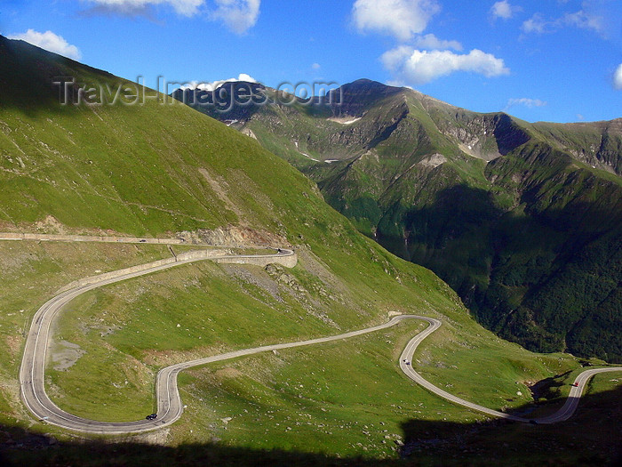 romania100: Fagaras mountains, Brasov county, Transylvania, Romania: hairpin bends on the mountain road - switchbacks - photo by J.Kaman - (c) Travel-Images.com - Stock Photography agency - Image Bank