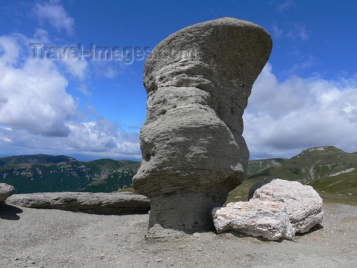 romania109: Bucegi National Park, Prahova county, Muntenia, Romania: erosion at work - unusual rock formations - Bucegi Mountains - Southern Carpathians - photo by J.Kaman - (c) Travel-Images.com - Stock Photography agency - Image Bank