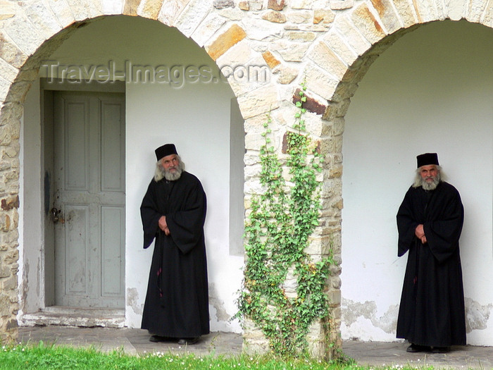 romania127: Târgu Neamt area, Neamt county, Moldavia, Romania: Orthodox monks from Neamt Monastery - photo by J.Kaman - (c) Travel-Images.com - Stock Photography agency - Image Bank