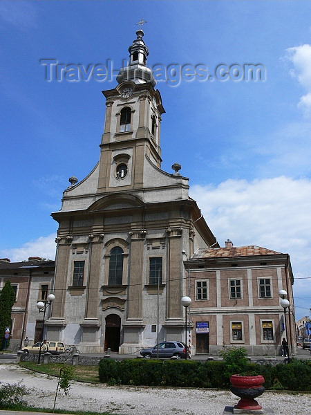 romania145: Sighetu Marmatiei / Máramarossziget, Maramures county, Transylvania, Romania: Roman Catholic church - Biserica romano-catolica - Sf. Carol Boromeul - Piata Libertatii - photo by J.Kaman - (c) Travel-Images.com - Stock Photography agency - Image Bank