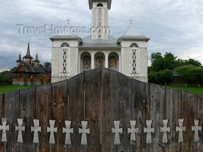 romania154: Ieud, Maramures county, Transylvania, Romania: gate with crosses at the local church - photo by J.Kaman - (c) Travel-Images.com - Stock Photography agency - Image Bank