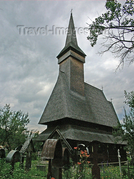 romania155: Ieud, Maramures county, Transylvania, Romania: wooden church - vernacular  architecture - Biserica de lemn din Ieud Ses - photo by J.Kaman - (c) Travel-Images.com - Stock Photography agency - Image Bank