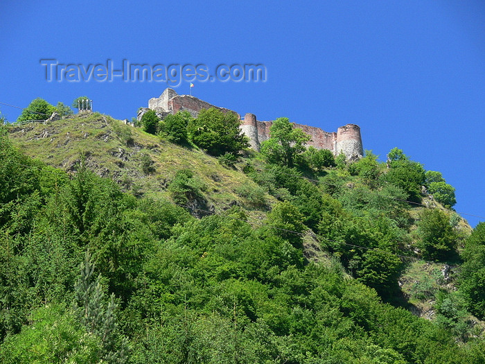 romania166: Arefu, Arges county, Greater Wallachia, Romania: ruins of Dracula's Castle - citadel - photo by J.Kaman - (c) Travel-Images.com - Stock Photography agency - Image Bank