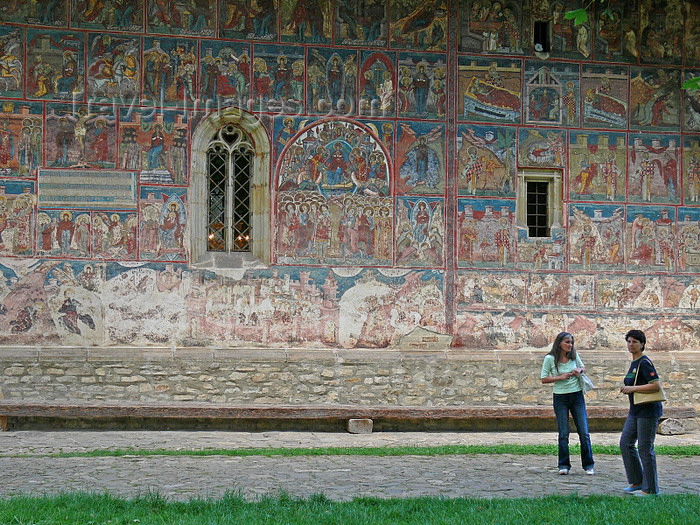 romania6: Gura Humorului area, Suceava county, southern Bukovina, Romania: frescoes at the Humor Monastery - UNESCO world heritage site - photo by J.Kaman - (c) Travel-Images.com - Stock Photography agency - Image Bank