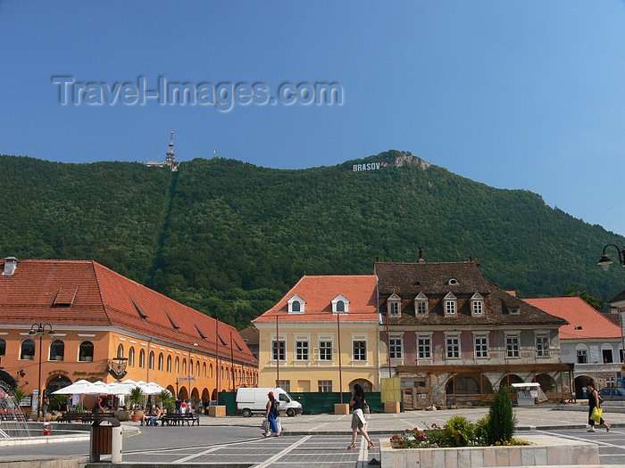 romania96: Brasov / Kronstadt, Transylvania, Romania: City Hall Square - Marktplatz - photo by J.Kaman - (c) Travel-Images.com - Stock Photography agency - Image Bank