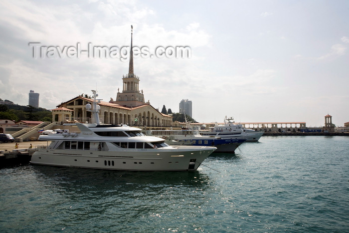 russia464: Sochi, Krasnodar Krai, Russia: Maritime Terminal and yacht - black sea coast - photo by V.Sidoropolev - (c) Travel-Images.com - Stock Photography agency - Image Bank