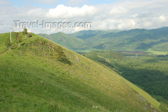 russia479: Russia - Altai republic, near village Maima, mountain "Chertov palec" (Devil's finger), view on the Altai mountains - photo by M.Kazantsev - (c) Travel-Images.com - Stock Photography agency - Image Bank