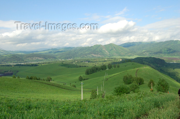 russia481: Russia - Altai republic, near village Maima, mountain "Chertov palec" (Devil's finger), view on the Altai moutains - photo by M.Kazantsev - (c) Travel-Images.com - Stock Photography agency - Image Bank