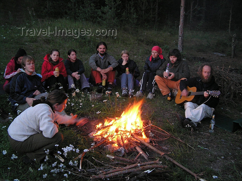 russia519: Russia - Pereslavl-Zalessky area: campfire near Lake Pleshcheevo - photo by J.Kaman - (c) Travel-Images.com - Stock Photography agency - Image Bank