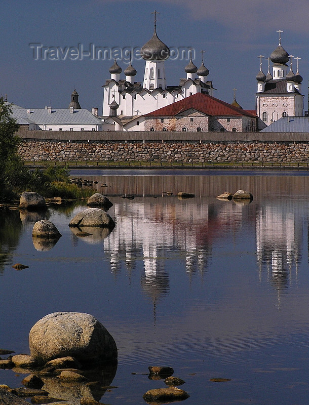 russia614: Russia - Solovetsky Islands: the Monastery reflecting in Svyatoe Lake - once a special Soviet prison and labor camp (1926-1939), which served as a prototype for the GULAG - photo by J.Kaman - (c) Travel-Images.com - Stock Photography agency - Image Bank