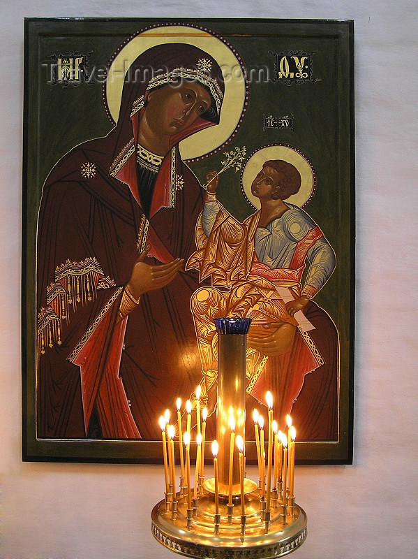 russia616: Russia - Solovetsky Islands: icon of St Mary with Jesus - photo by J.Kaman - (c) Travel-Images.com - Stock Photography agency - Image Bank